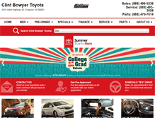 Tablet Screenshot of clintbowyertoyota.com